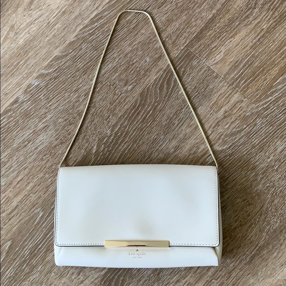 Kate Spade clutch with gold chain